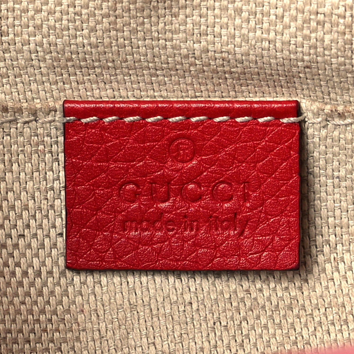 Gucci Pebbled Calfskin Small Soho Disco Bag Tabasco Red 6 of 10