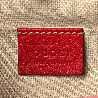 Gucci Pebbled Calfskin Small Soho Disco Bag Tabasco Red 6 of 10