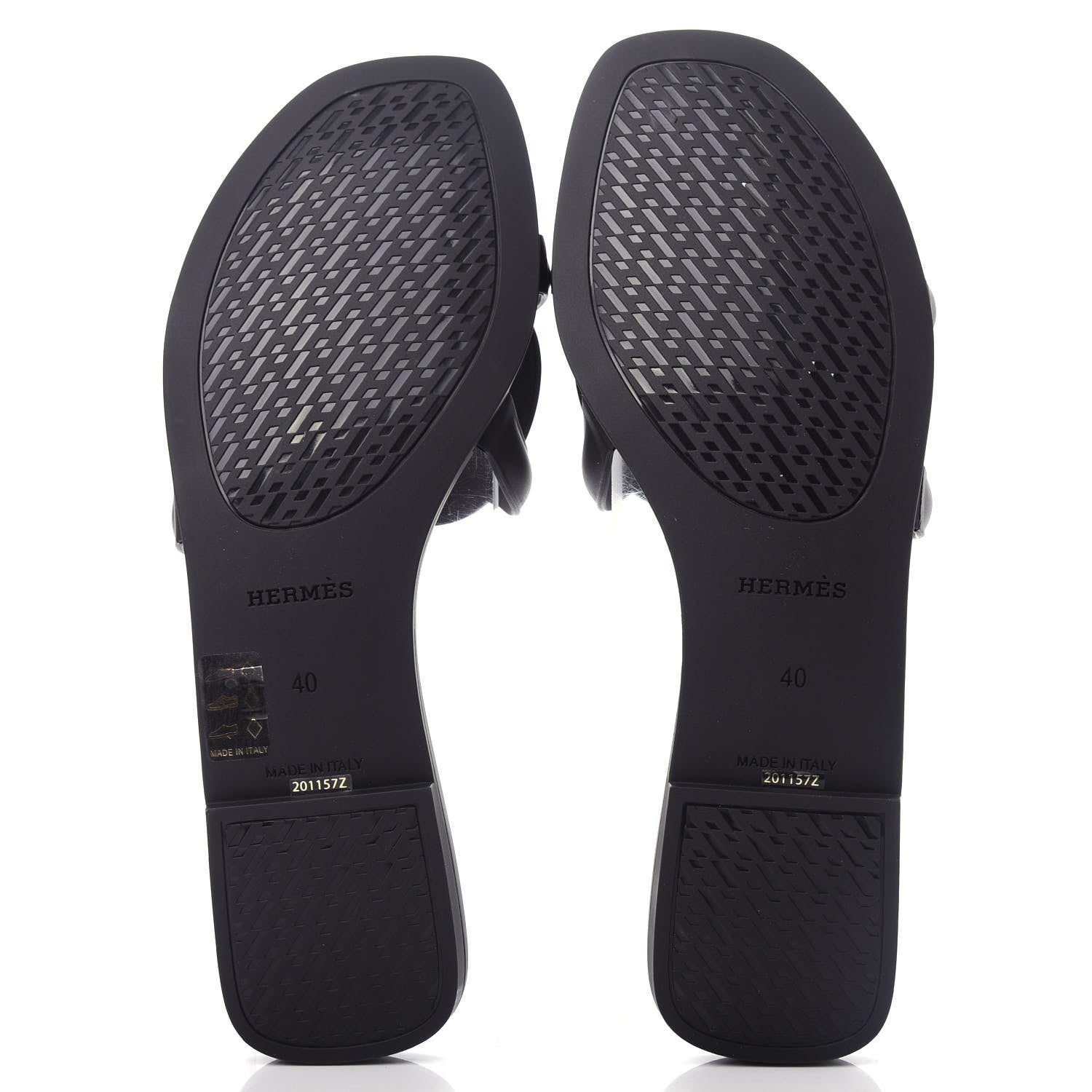 Hermes Rubber Aloha Sandals 40 Black 6 of 10