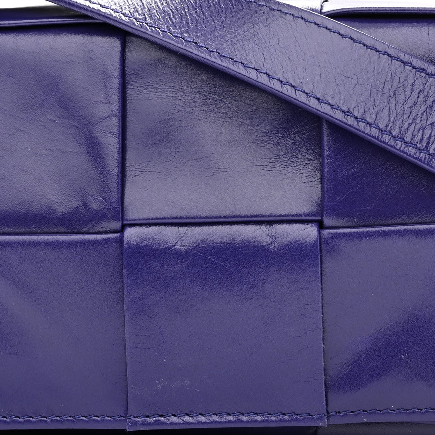 Bottega Veneta Paper Calfskin Maxi Intreccio Extra Mini Cassette Crossbody Bag Purple 8 of 11