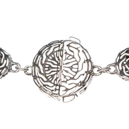 John Hardy Sterling Silver Triple Circle Station Classic Chain Necklace 6 of 7