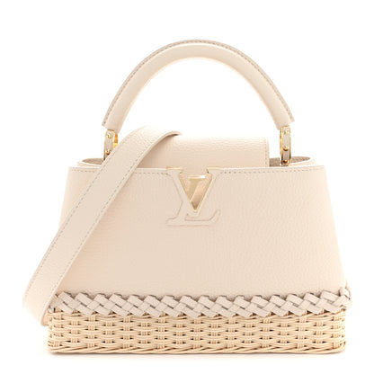 Louis Vuitton Rattan Taurillon Capucines BB Vanilla 1 of 9