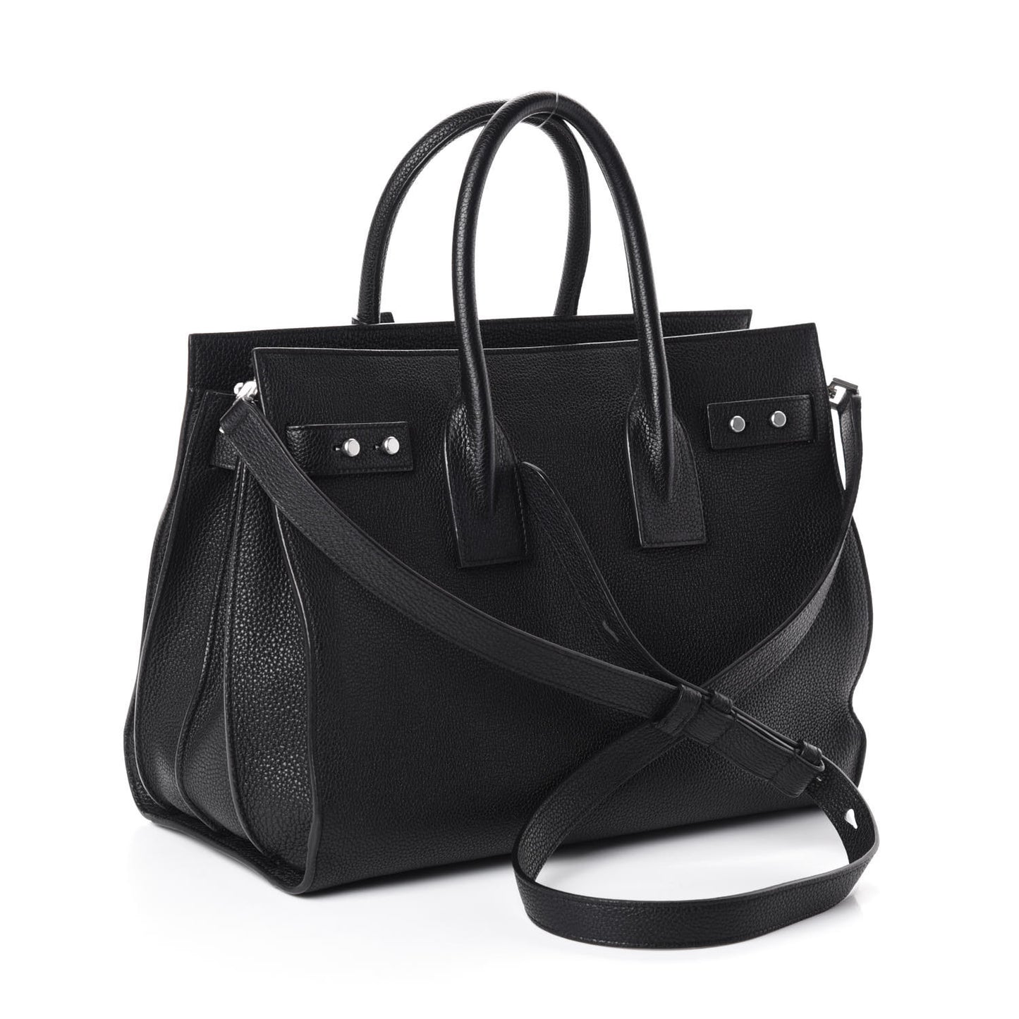 Grained Calfskin Small Supple Sac De Jour Black