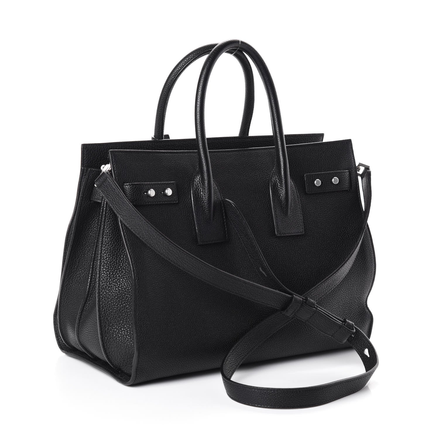 Saint Laurent Grained Calfskin Small Supple Sac De Jour Black 3 of 11