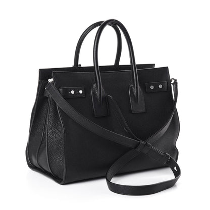 Saint Laurent Grained Calfskin Small Supple Sac De Jour Black 3 of 11