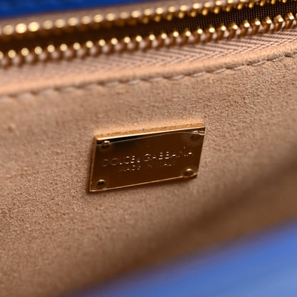 Dolce & Gabbana Calfskin DG Logo Flap Clutch Blue 6 of 11