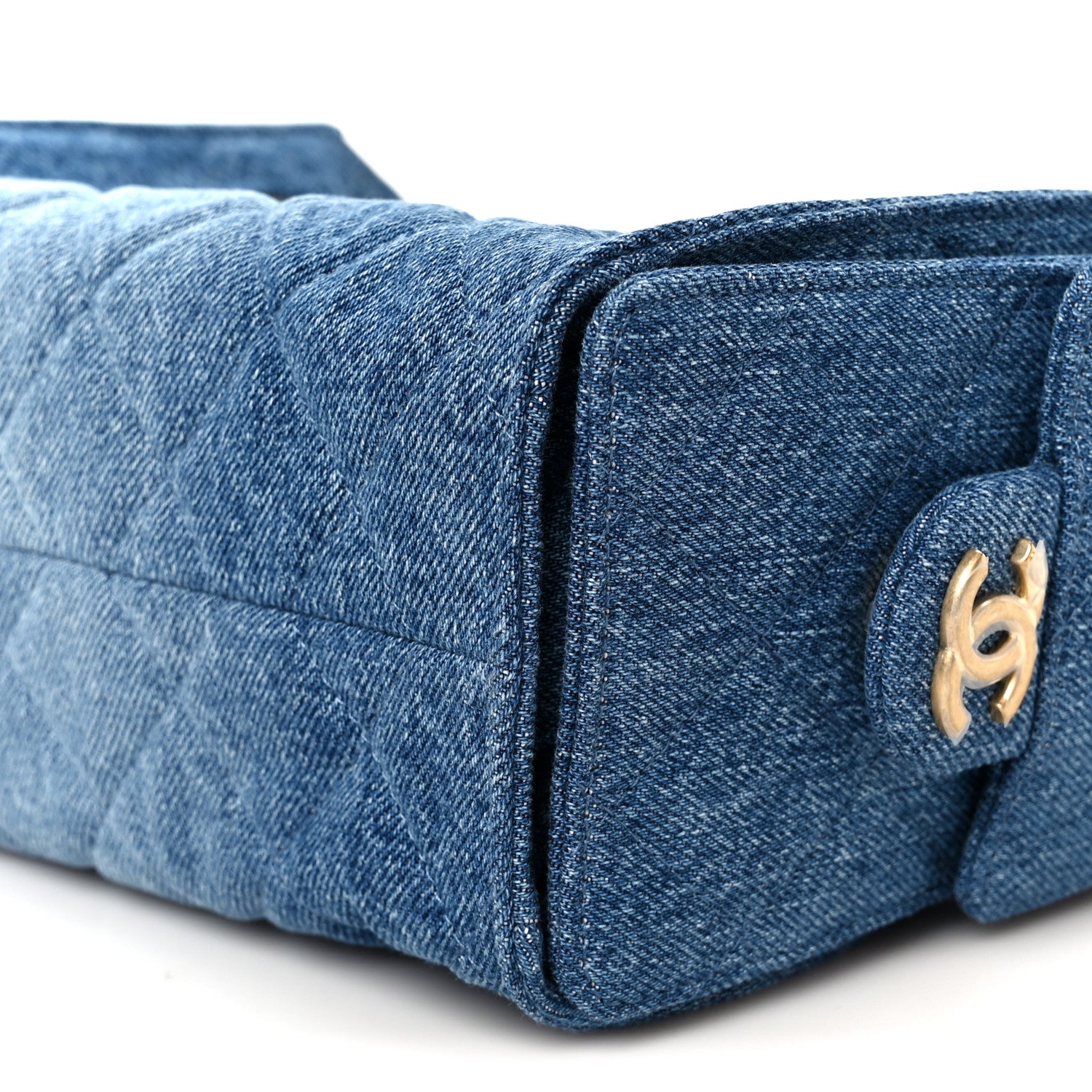 Chanel Washed Denim Quilted Mini Chanel 25 Handbag Blue 10 of 11