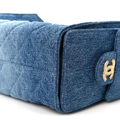 Chanel Washed Denim Quilted Mini Chanel 25 Handbag Blue 10 of 11