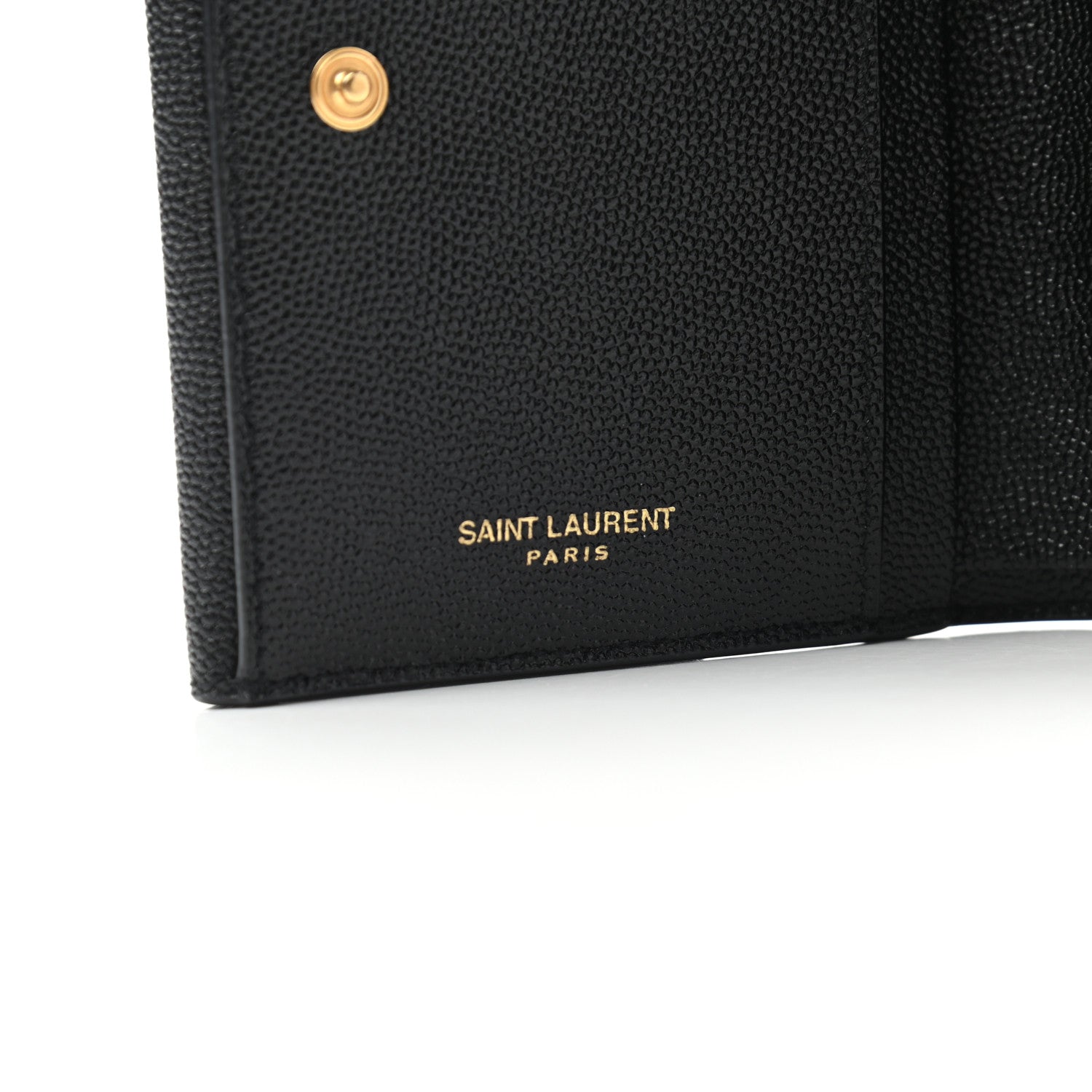 Saint Laurent Grain De Poudre Monogram Bi-Fold Wallet Black 6 of 8