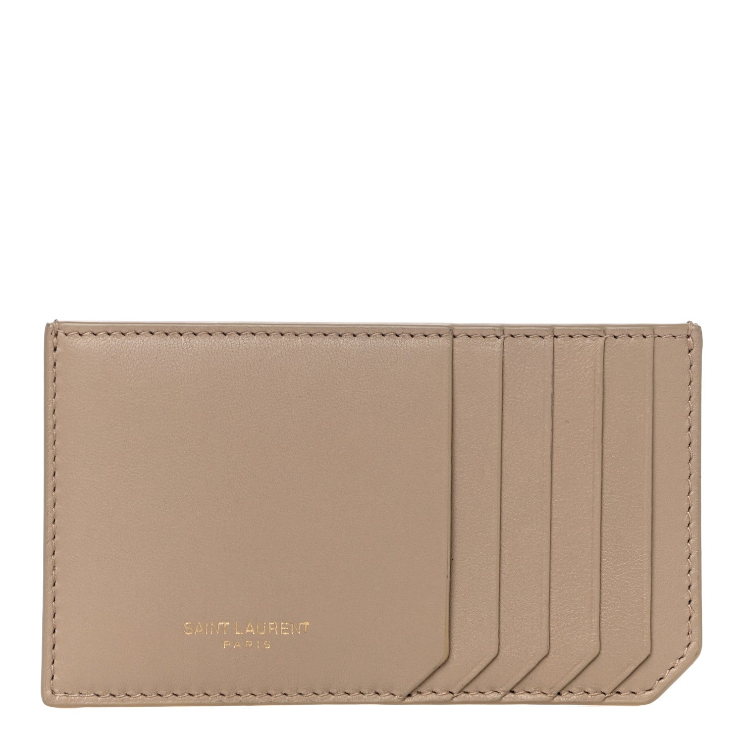 Saint Laurent Lambskin Monogram Loulou Puffer Pouch Clutch Dark Beige 12 of 15