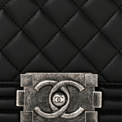 Chanel Lambskin Quilted New Medium Boy Flap Black 12 of 14