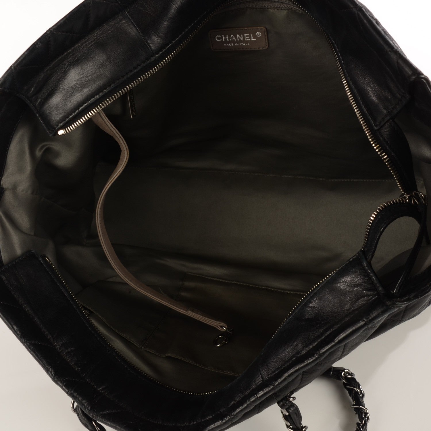 Chanel Lambskin Quilted East West Sharpei Tote Black 5 of 8