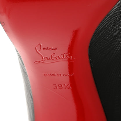 Christian Louboutin Calfskin Lizard Embossed So Kate Booty 85 Ankle Boots 39.5 Black 7 of 8