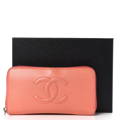 Chanel Caviar Timeless CC Large Gusset Zip Around Wallet Orange 16 of 16