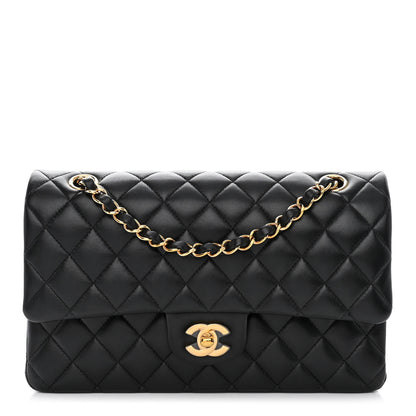 Chanel Lambskin Quilted Medium Double Flap Black 1 of 11