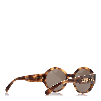 Chanel Acetate Polarized Round Sunglasses 5410 Tortoise 4 of 8