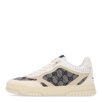 Gucci Calfskin Suede GG Monogram Re-Web Womens Sneakers 36.5 White Beige Blue 1 of 11