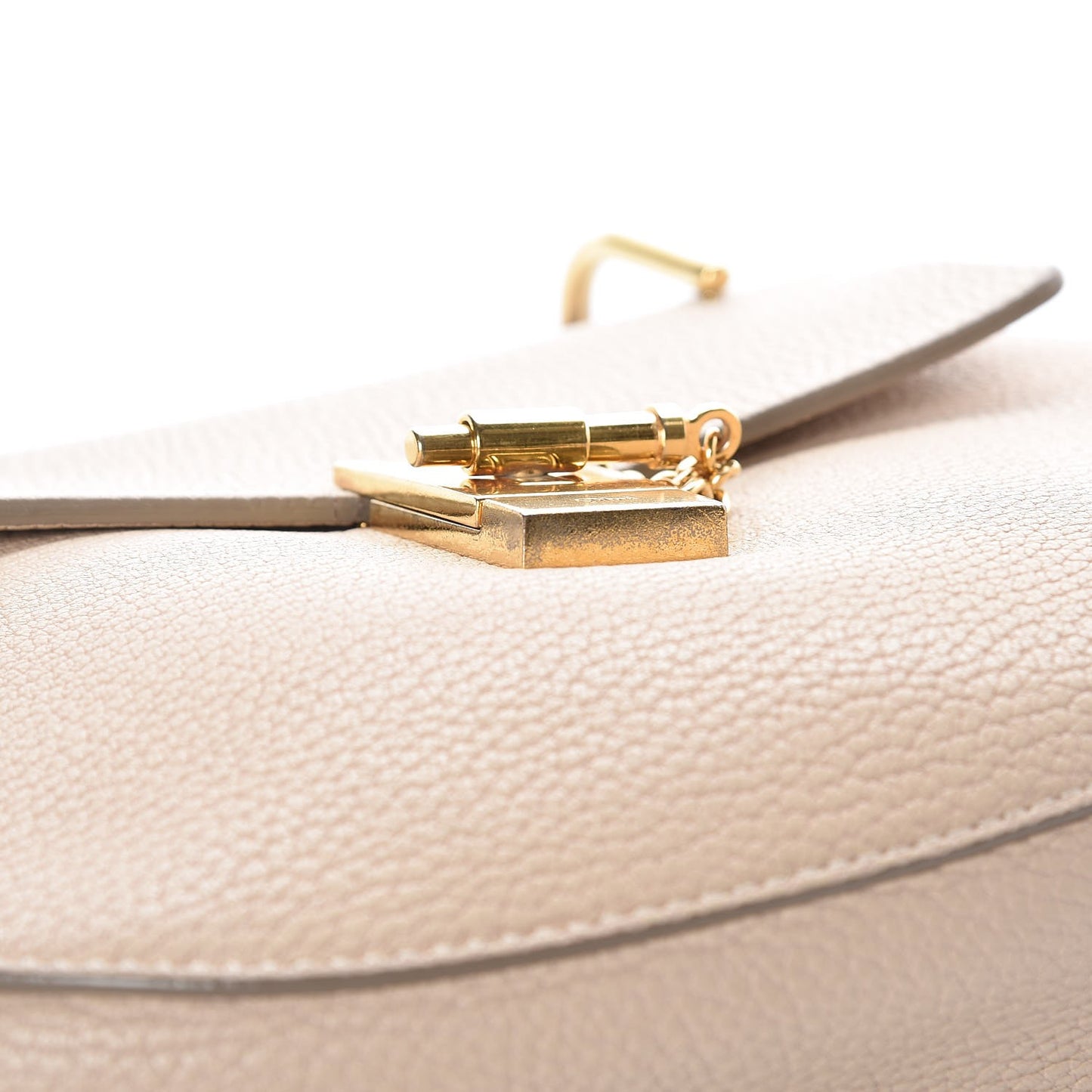 Grained Lambskin Drew Shoulder Bag Abstract White