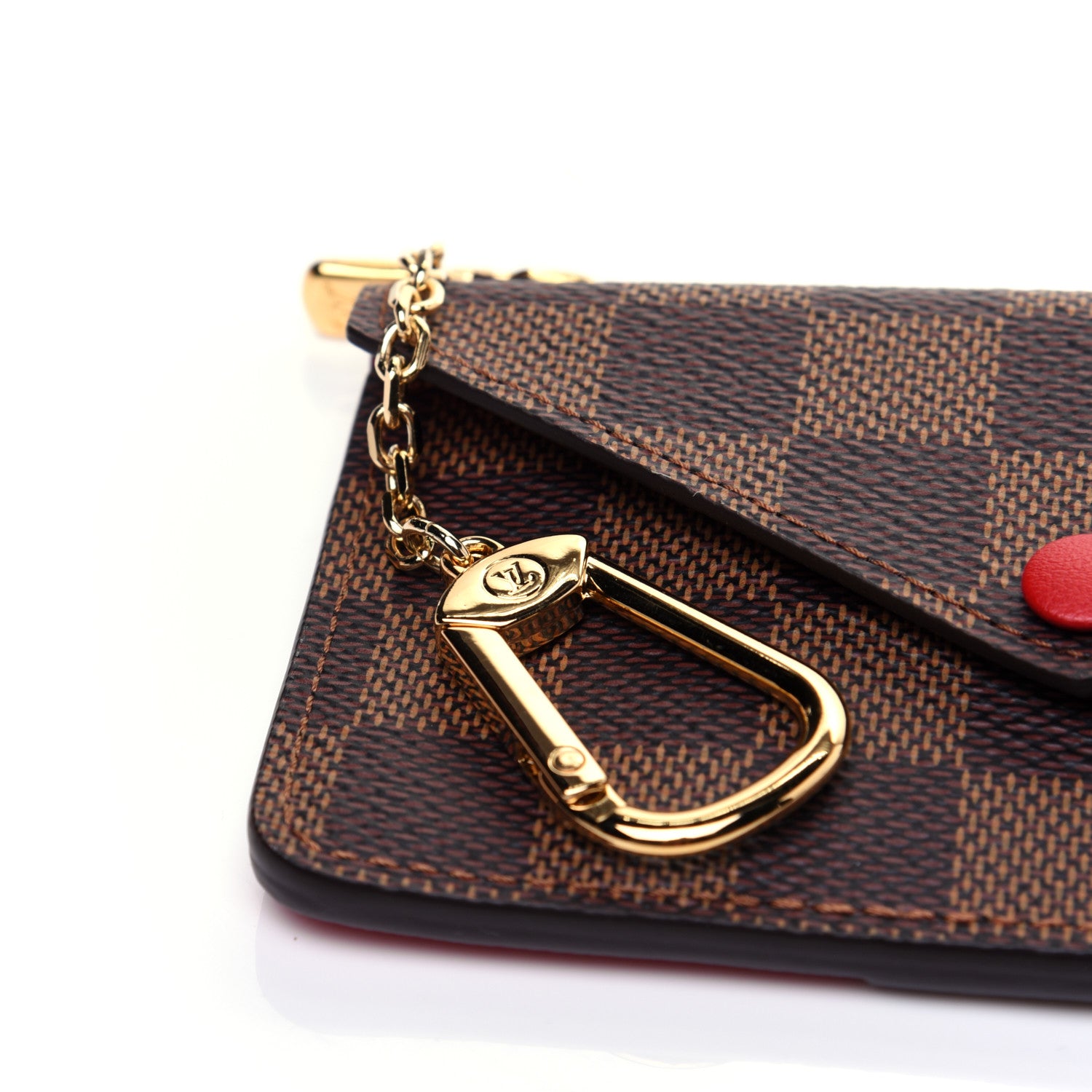 Louis Vuitton Damier Ebene Recto Verso Card Holder Red 9 of 10