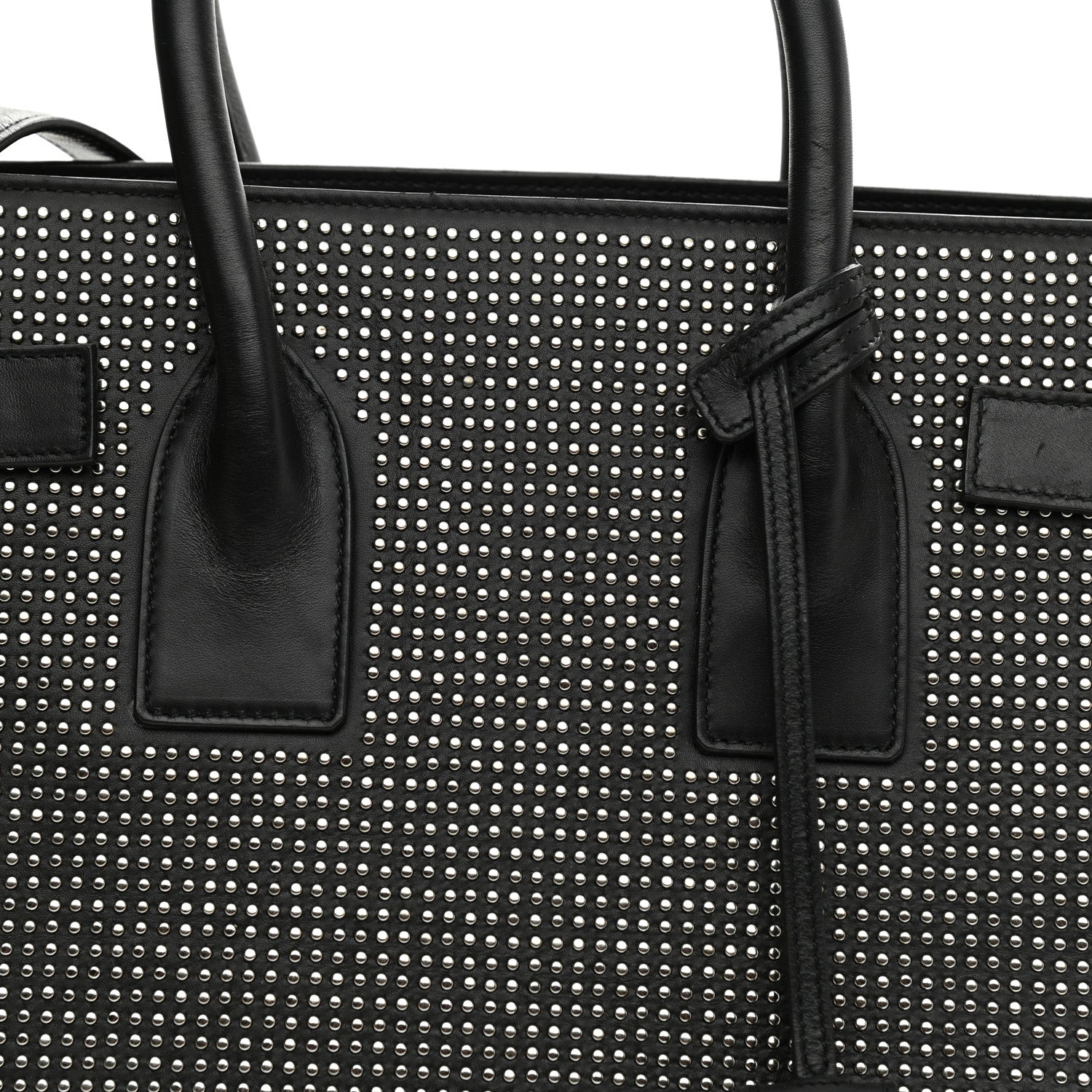 Saint Laurent Calfskin Studded Small Sac De Jour Black 7 of 7
