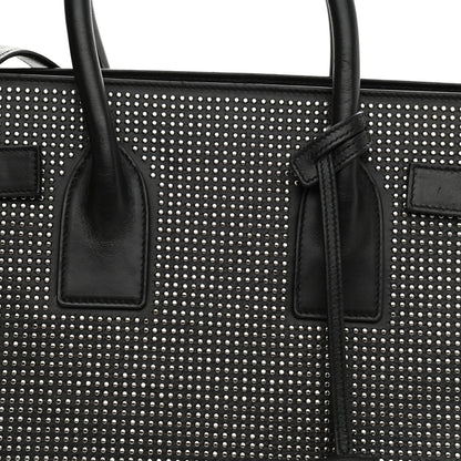 Saint Laurent Calfskin Studded Small Sac De Jour Black 7 of 7