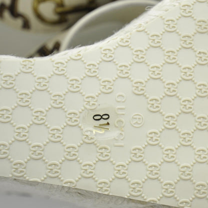 Gucci Bamboo Horsebit Print Espadrille Wedge Sandals 8.5 6 of 8