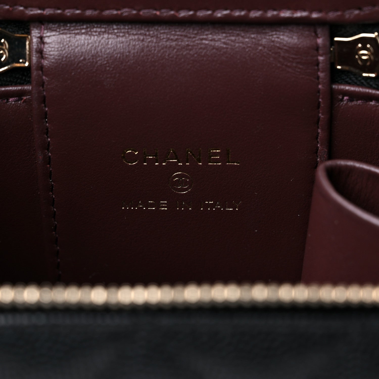 Chanel Caviar Quilted Mini Vanity Case With Chain Black 6 of 9