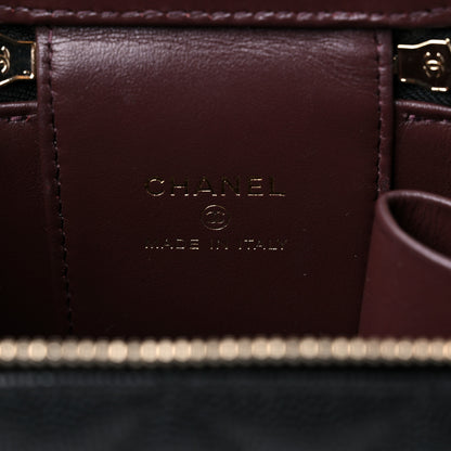 Chanel Caviar Quilted Mini Vanity Case With Chain Black 6 of 9