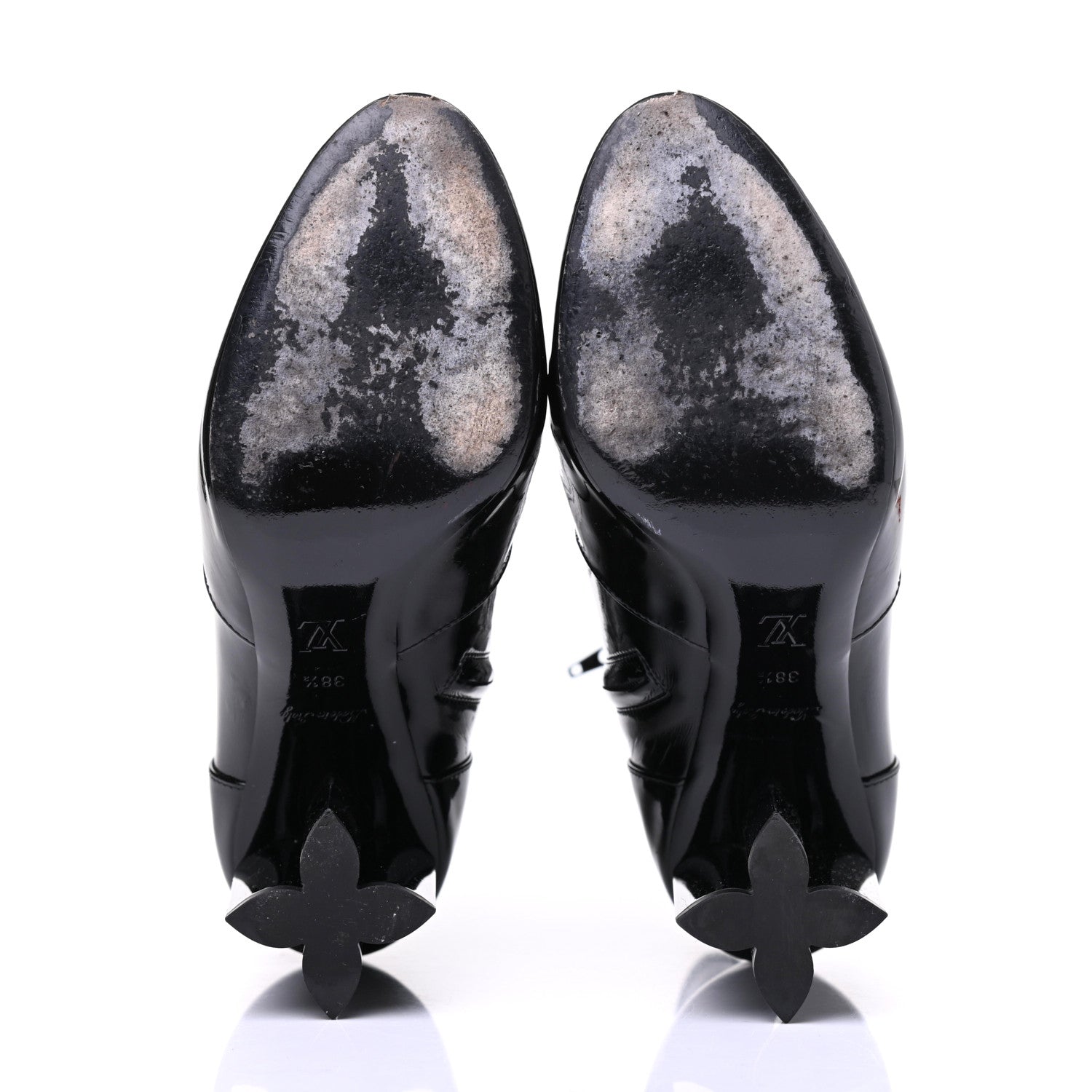 Louis Vuitton Patent Silhouette Ankle Boots 38.5 Black 5 of 11