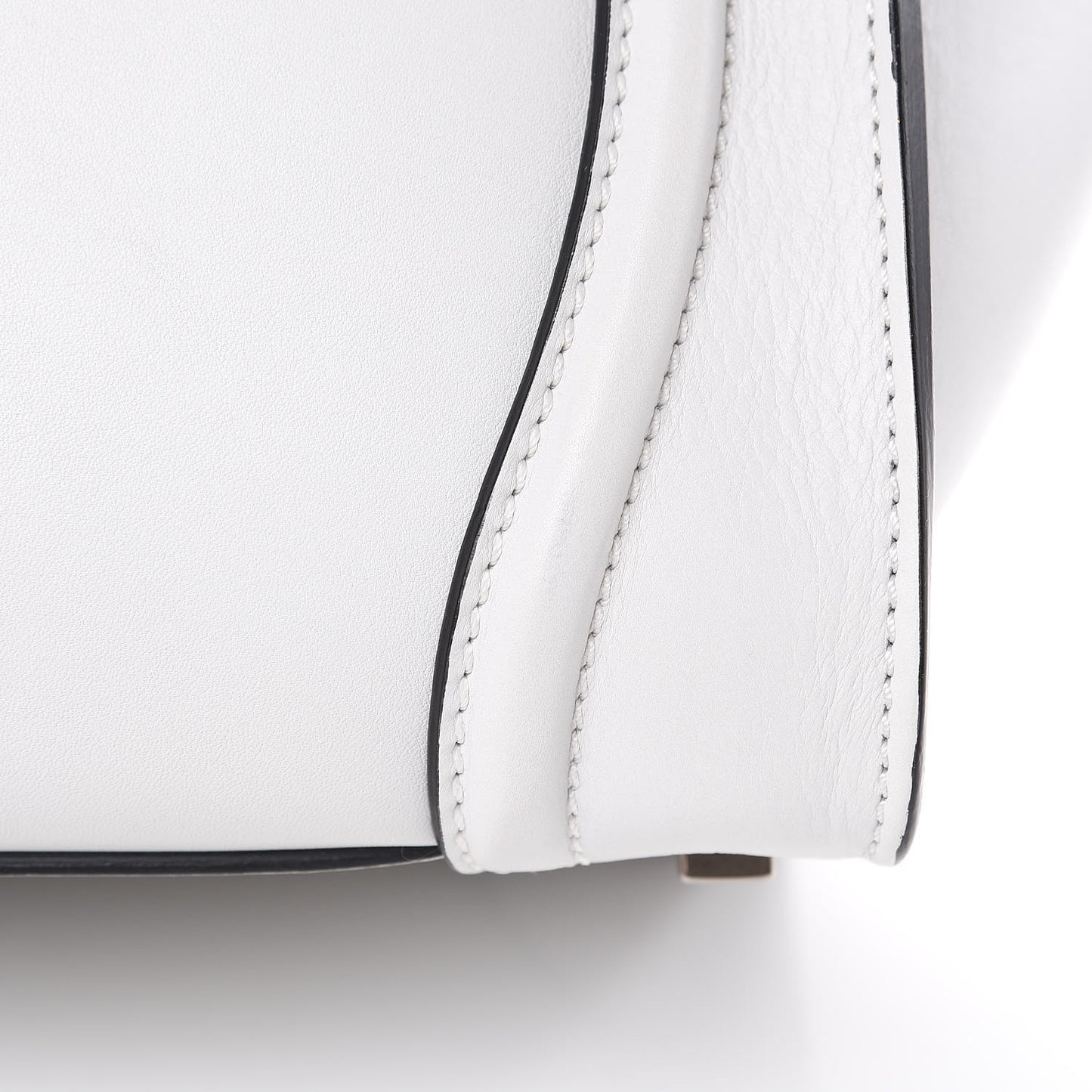 Smooth Calfskin Mini Luggage White
