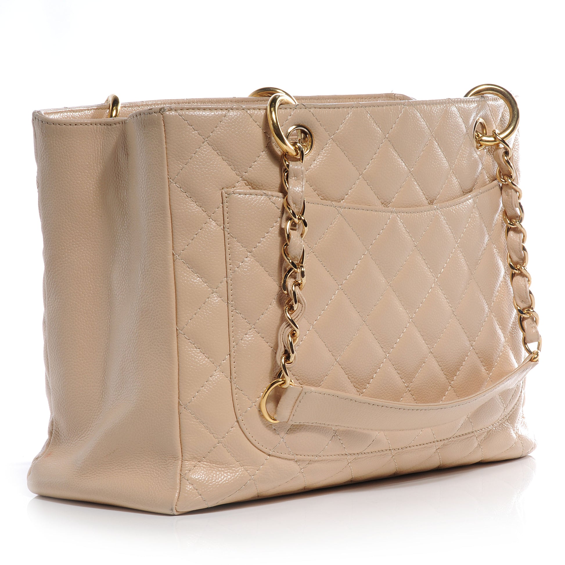 Chanel Caviar Quilted Grand Shopping Tote GST Beige 2 of 7
