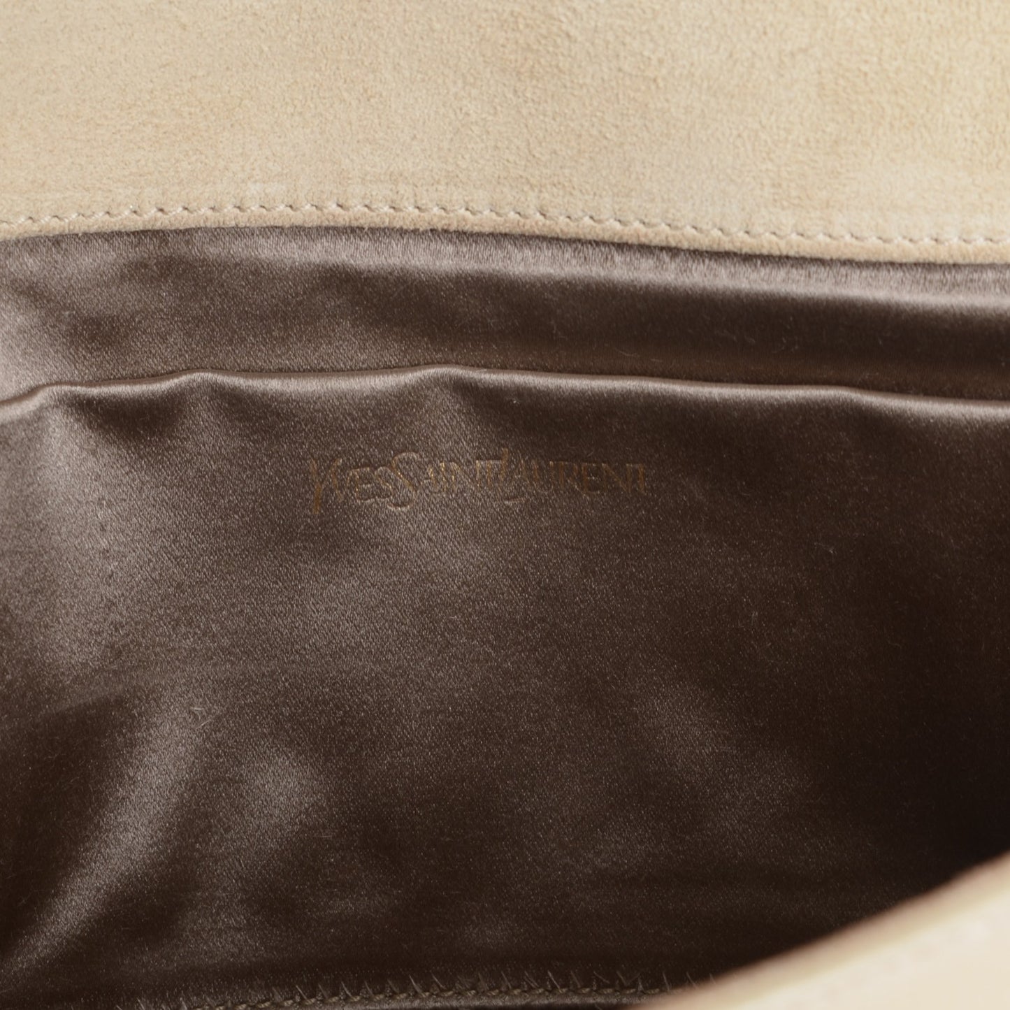 Coated Calfskin Belle De Jour Clutch Light Gold