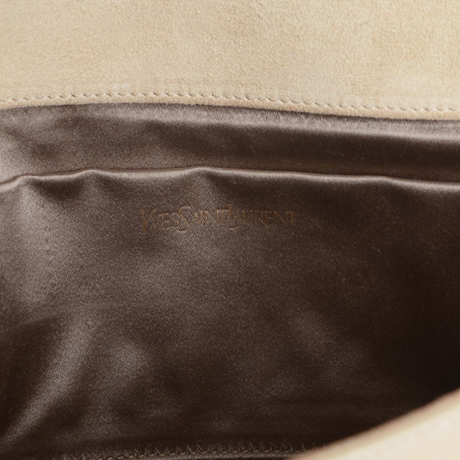 Saint Laurent Coated Calfskin Belle De Jour Clutch Light Gold 6 of 7