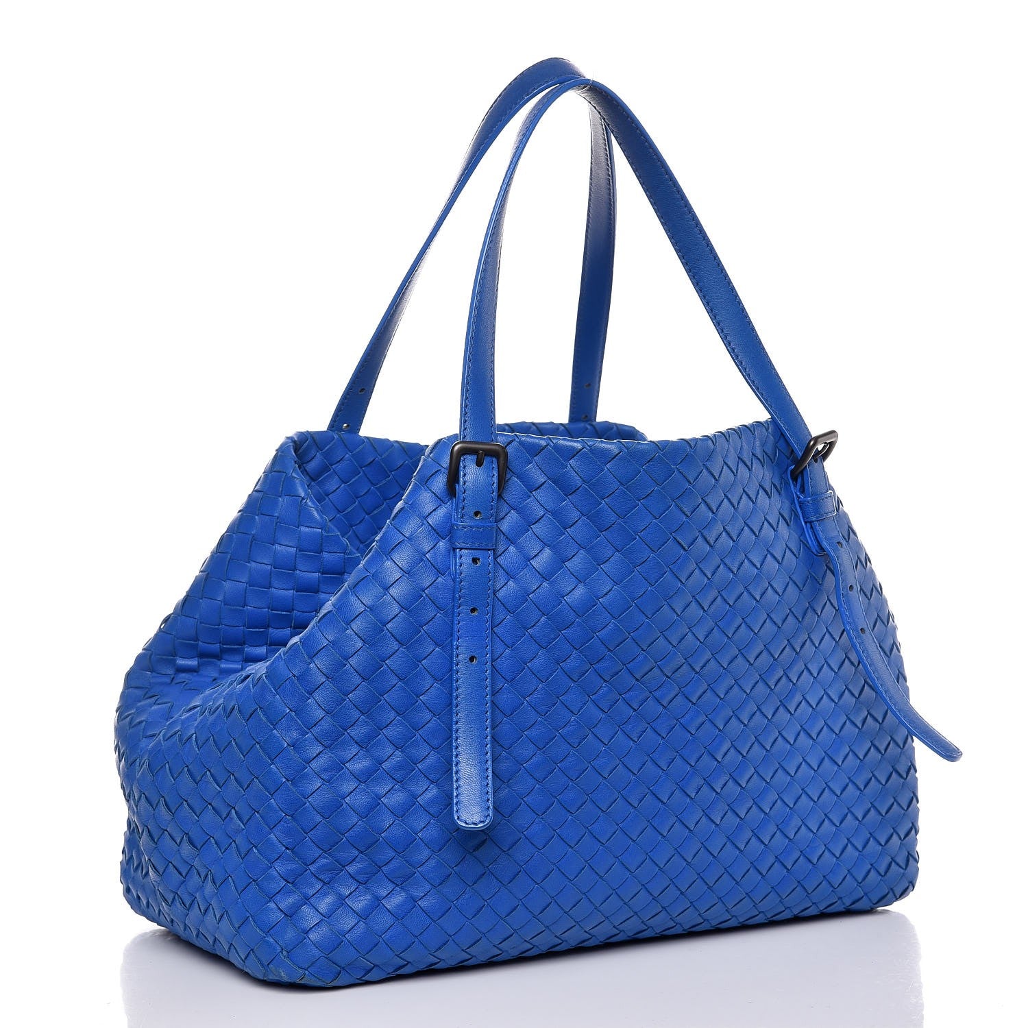 Bottega Veneta Nappa Intrecciato Medium Seamless Tote Signal Blue 3 of 9