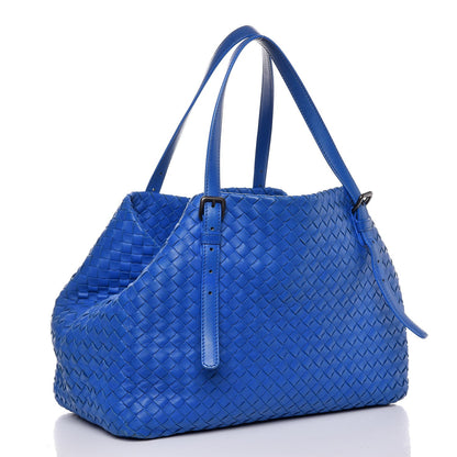 Bottega Veneta Nappa Intrecciato Medium Seamless Tote Signal Blue 3 of 9