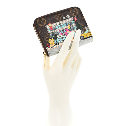 Louis Vuitton Monogram 2022 Christmas Animation New York Soho Zippy Coin Purse Yellow 2 of 7