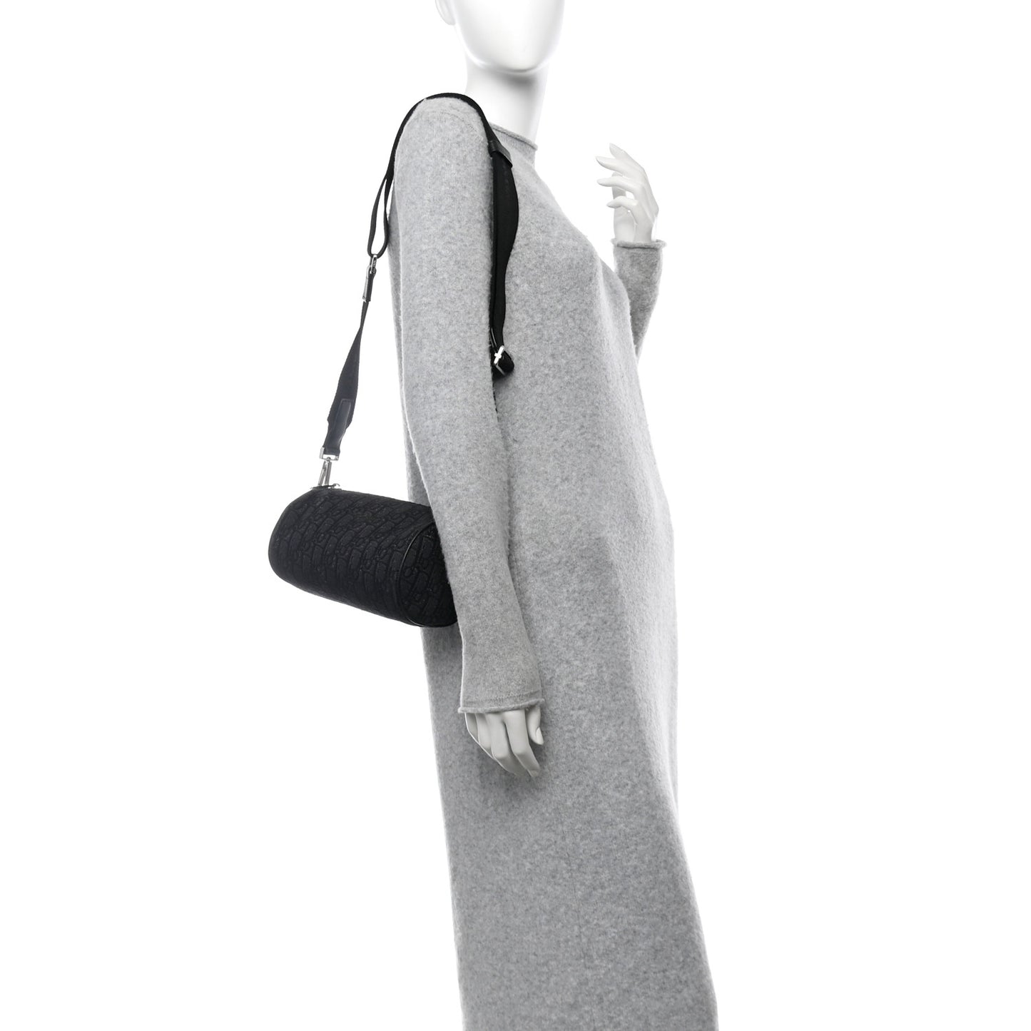 Oblique Roller Messenger Bag Black