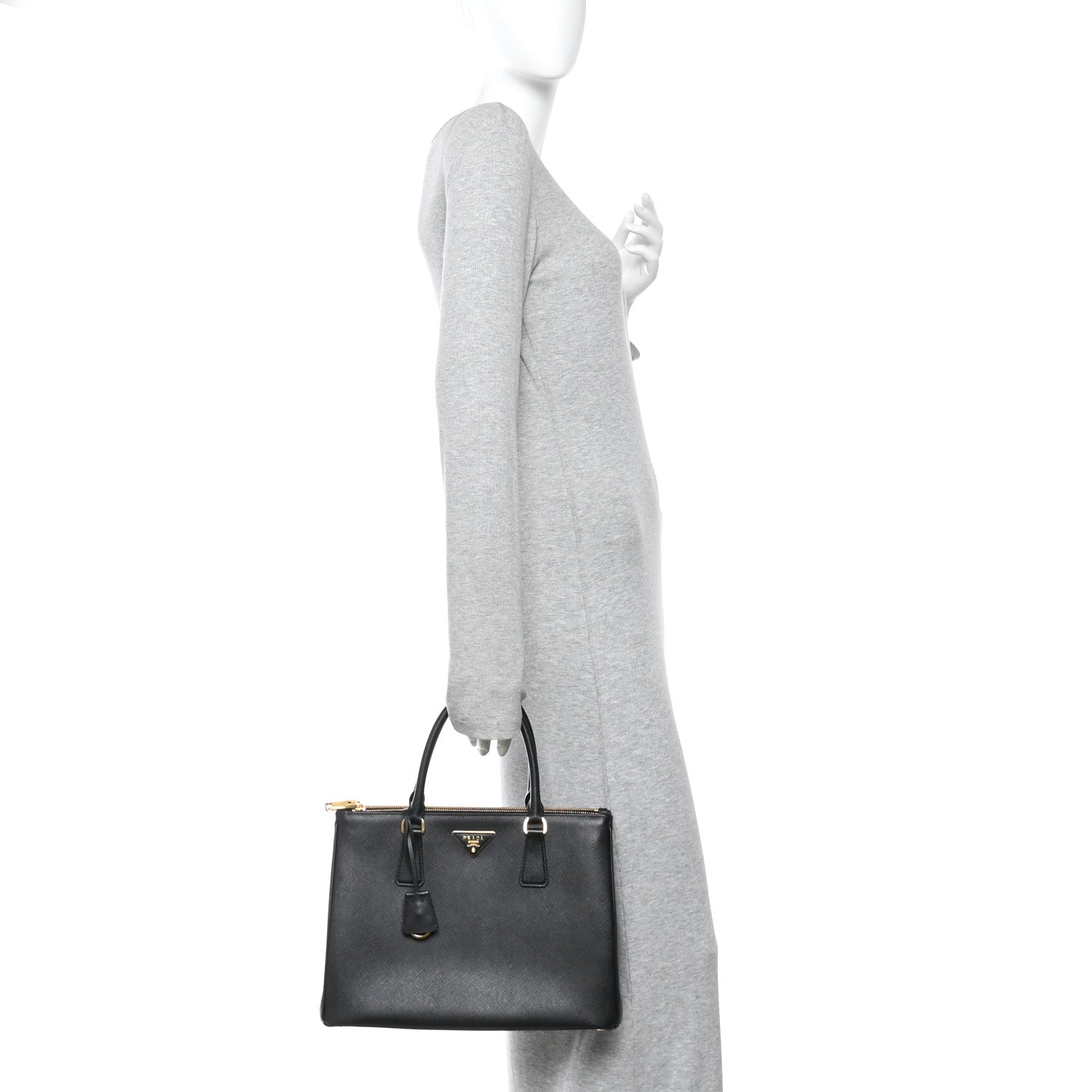 Prada Saffiano Lux Large Galleria Double Zip Tote Black 1886414