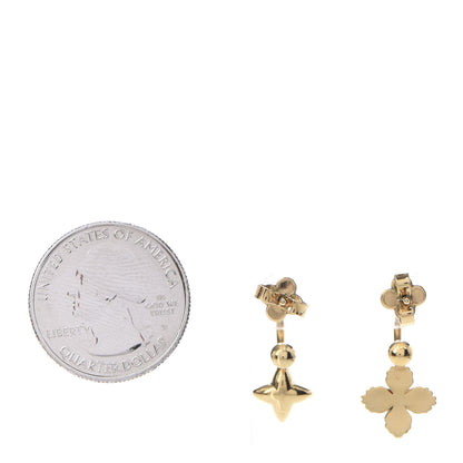 Louis Vuitton Strass Blooming Mismatched Earrings Gold 2 of 4