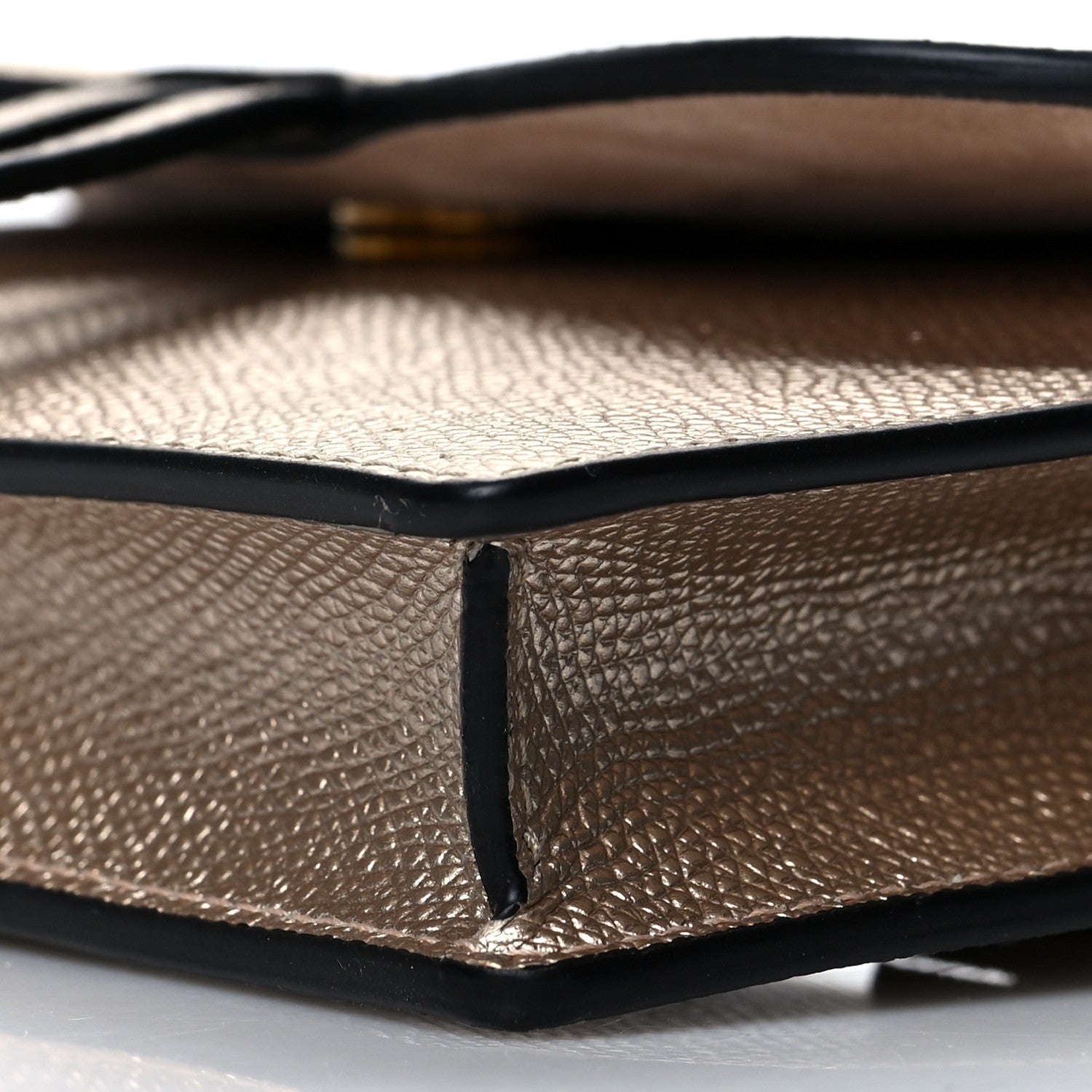 Christian Dior Metallic Grained Calfskin Saddle Belt Bag Gold 11 of 13