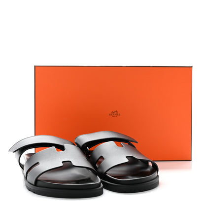 Hermes Calfskin Mens Chypre Sandals 41.5 Black 10 of 10