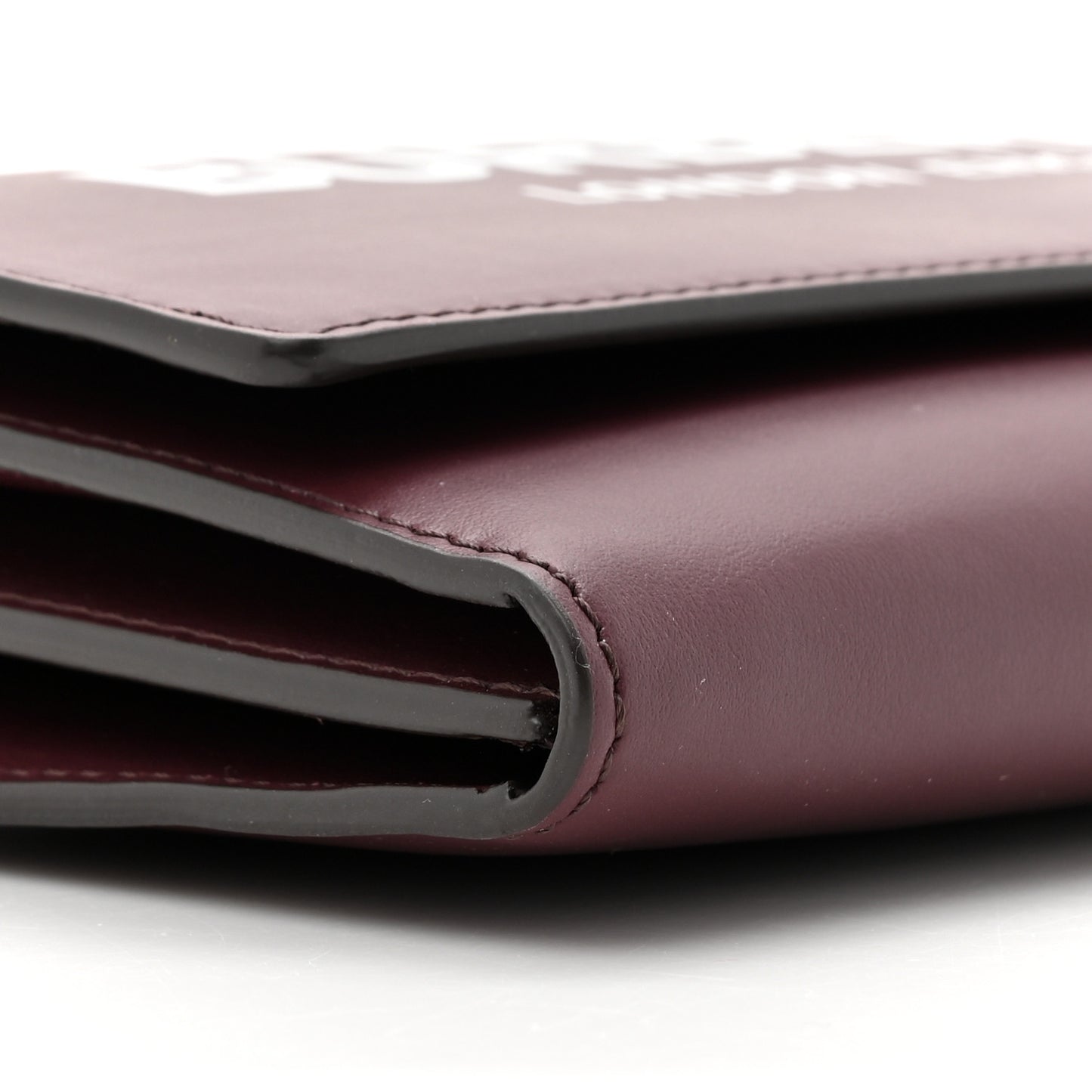 Calfskin Logo Hazelmere Wallet With Detachable Strap Deep Maroon