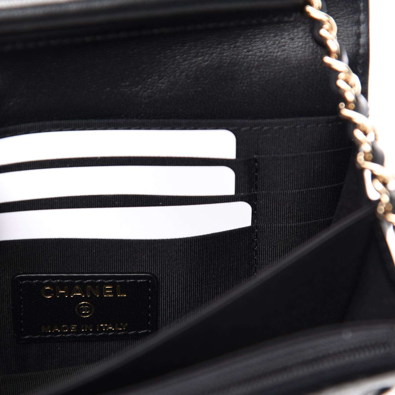 Chanel Lambskin Quilted Mini Camellia Bow Wallet On Chain WOC Black 8 of 11