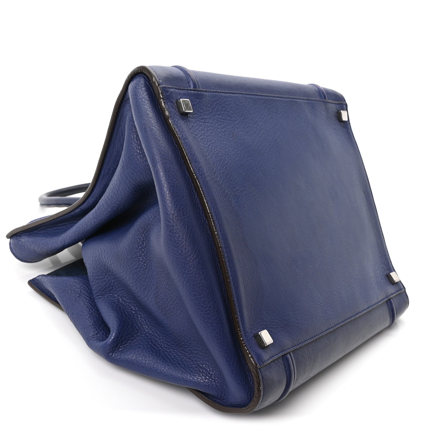 Celine Grained Calfskin Medium Phantom Luggage Indigo 8 of 9