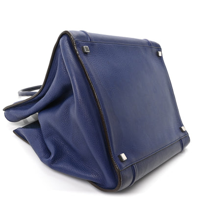Celine Grained Calfskin Medium Phantom Luggage Indigo 8 of 9