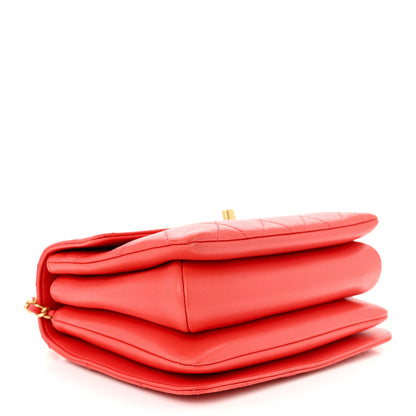 Chanel Calfskin Quilted Metal Small Top Handle Envelope Flap Red 4 of 12