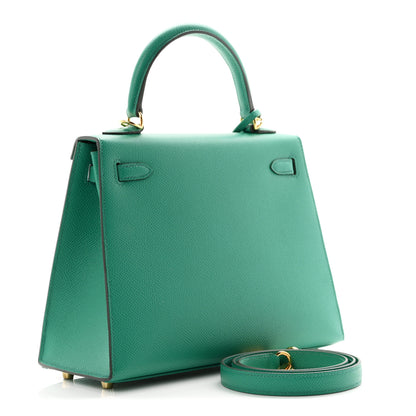 Hermes Epsom Kelly Sellier 25 Vert Jade 3 of 11
