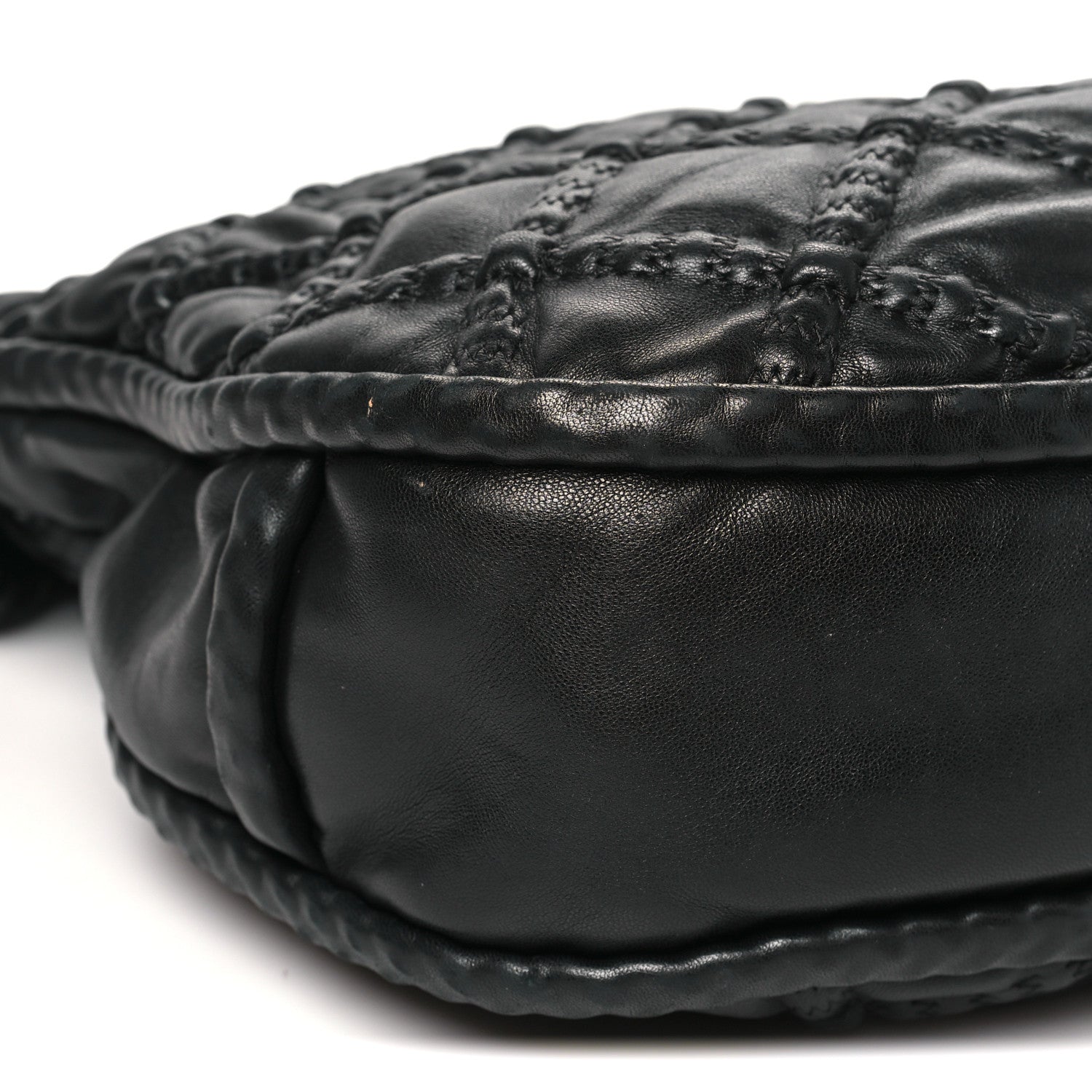 Chanel Quilted Lambskin Hidden Chain Hobo Black 9 of 11