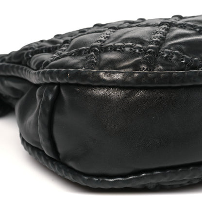 Chanel Quilted Lambskin Hidden Chain Hobo Black 9 of 11