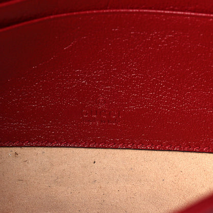 Gucci Textured Calfskin Web Mini Rajah Slim Flap Shoulder Bag Romantic Cherry 6 of 9